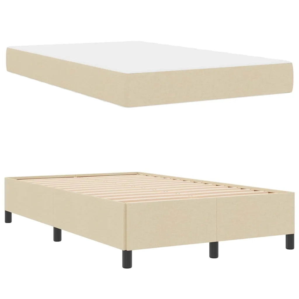 Letto a molle Crema 120 x 190 cm Tessuto 3398848