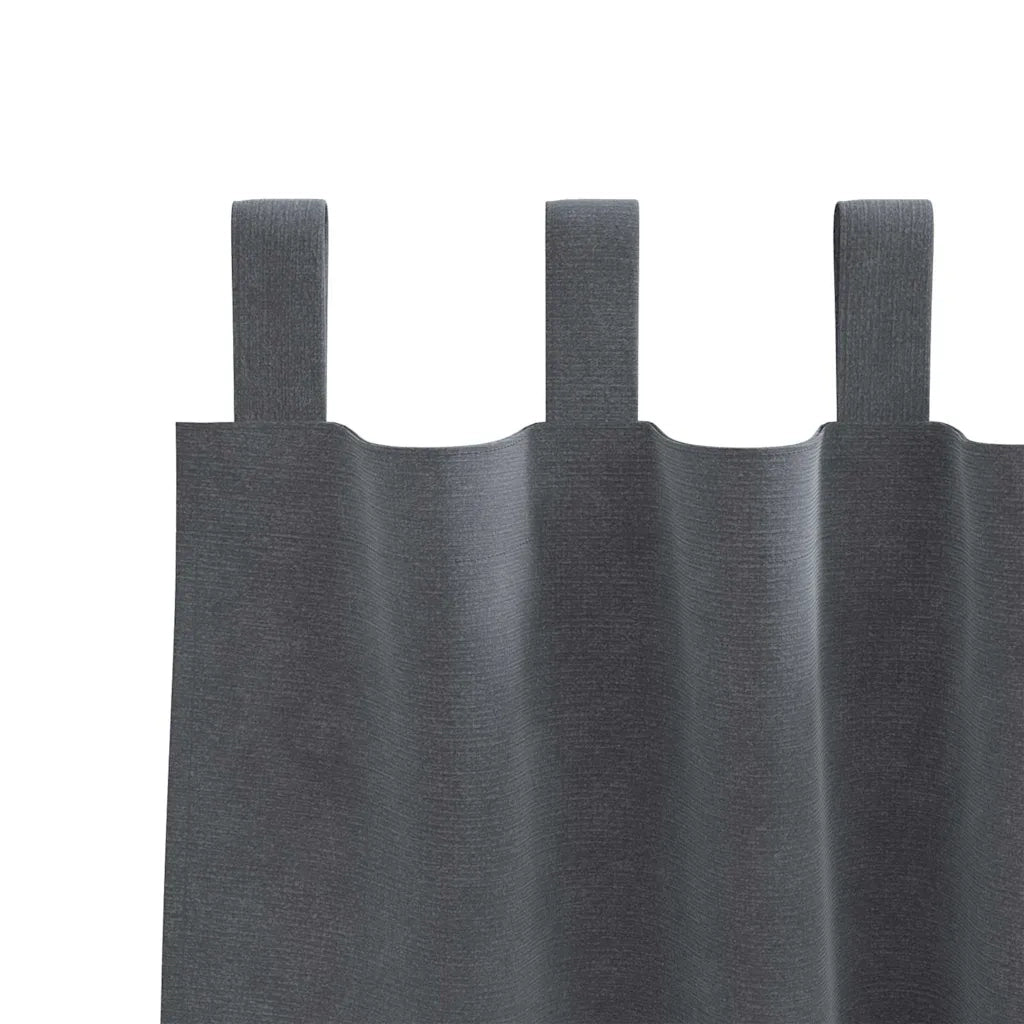 Tende Oscuranti | Tende Blackout 2 pz Grigio chiaro 140 x 245 cm Velluto
