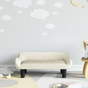Divano per Bambini-Sofa-Divanetto Crema 70x40x24 cm in Velluto