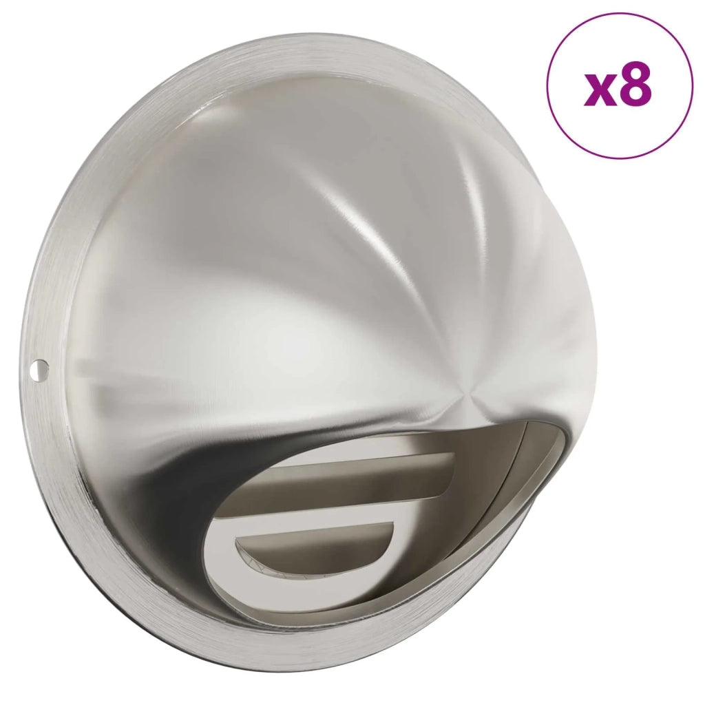 Coperture per ventilazione d'aria 8 pcs Argento 80 mm 42019377