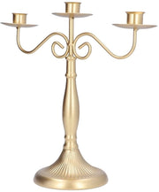 Candelabro a 3 braccia in stile europeo - alta tavola - supporto per candele - decorazione romantica - metallo robusto