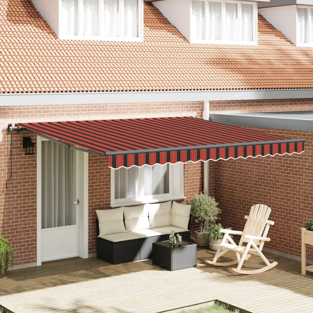 Tenda da Sole | Tenda Retrattile arancione e marrone 400 ¡Á 350 cm