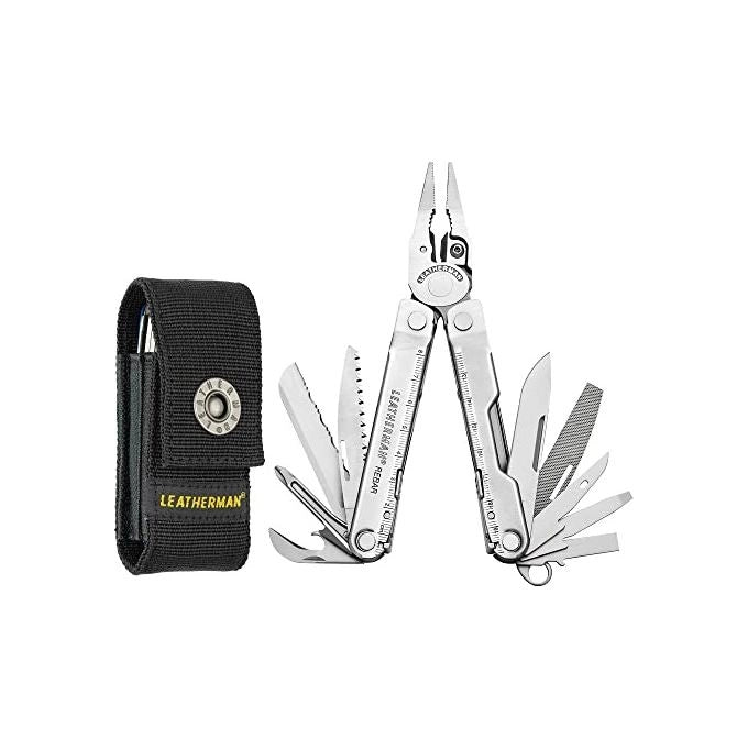 Leatherman LT831557 Rebar Utensile Multifunzione 17 Attrezzi Acciaio Inossidabile 420HC Custodia in Nylon colore Argento