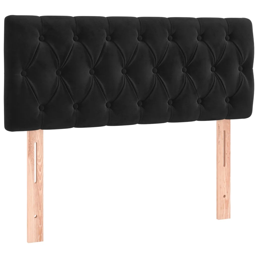 Giroletto a Molle con Materasso Nero 100x200 cm in Velluto 3131125