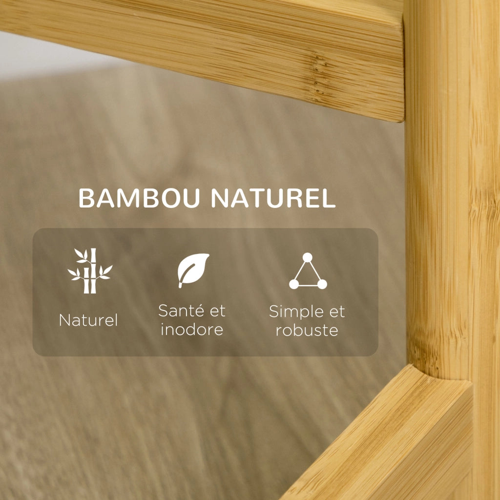 Tavolino da soggiorno scaffale piante 4 livelli ¨C Minimal ¨C bianco metallo bamb¨´ 28x28x80