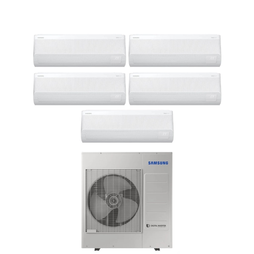 Climatizzatore Condizionatore Samsung Penta Split Inverter serie WINDFREE AVANT S2 7+9+9+12+18 con AJ100TXJ5KG R-32 Wi-Fi Integrato 7000+9000+9000+12000+18000