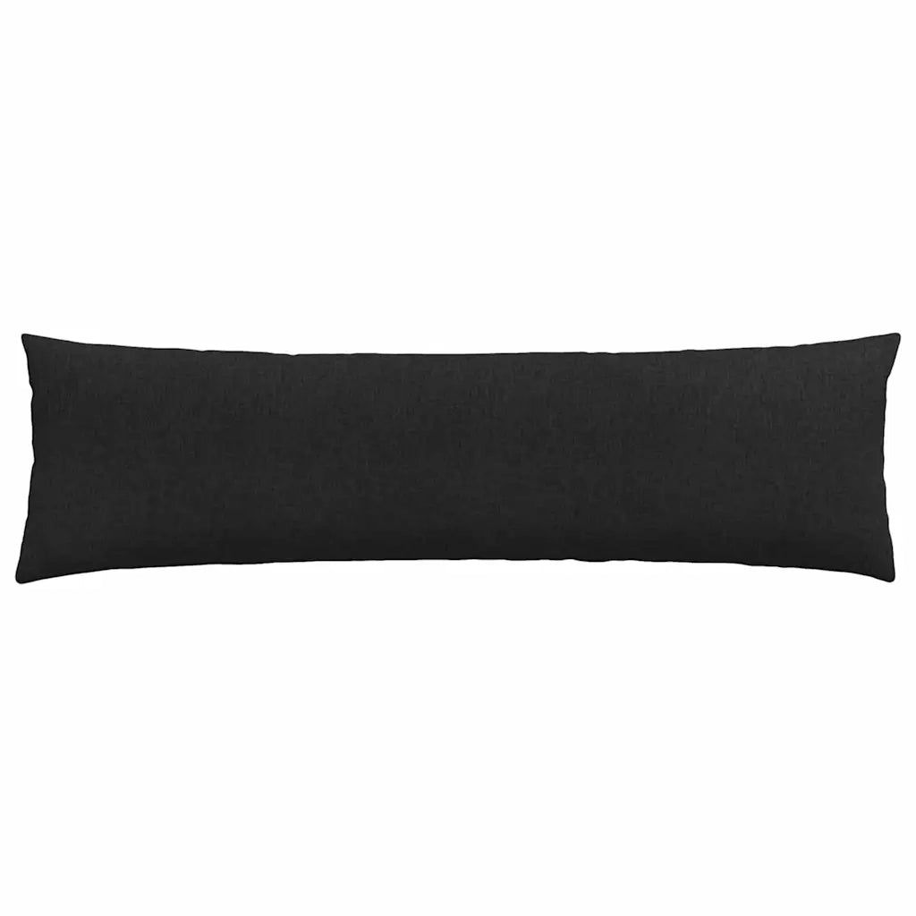 Cuscini da Divano 2 pz-Set di 2 Cuscini per Sofa Nero 145 x 40 cm Tessuto 561283