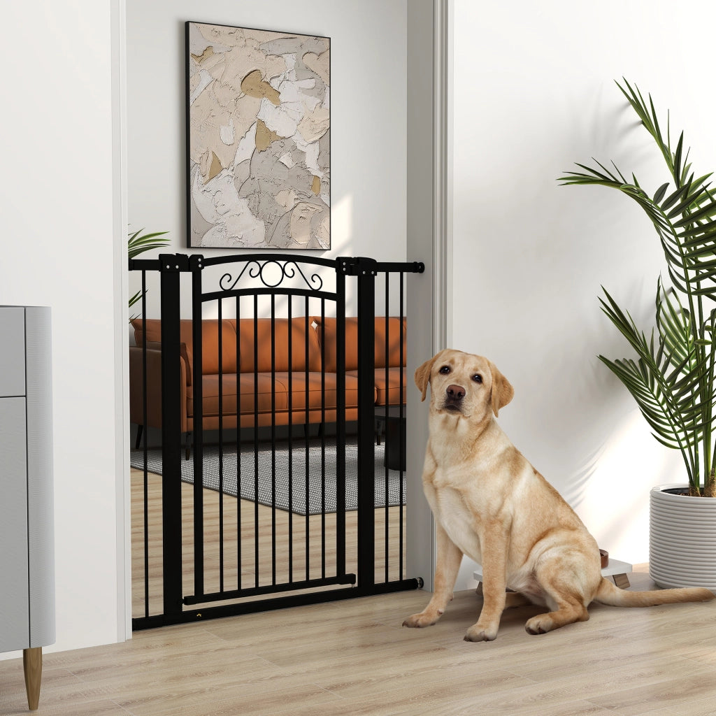 Barriera per Cani Regolabile ¨C Minimal ¨C Nero 76-104 cm