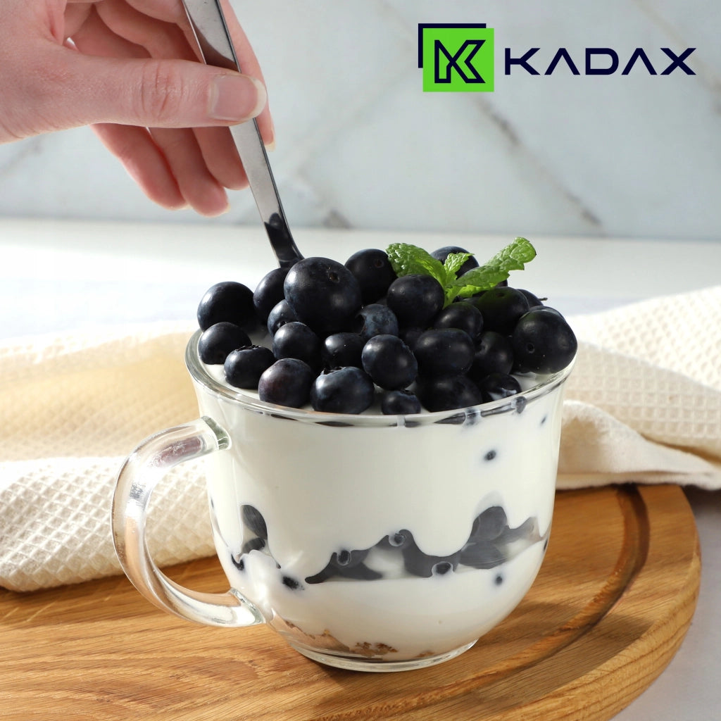 Set di 6 bicchieri da tè/caffè invernali KADAX da 480 ml con manico.