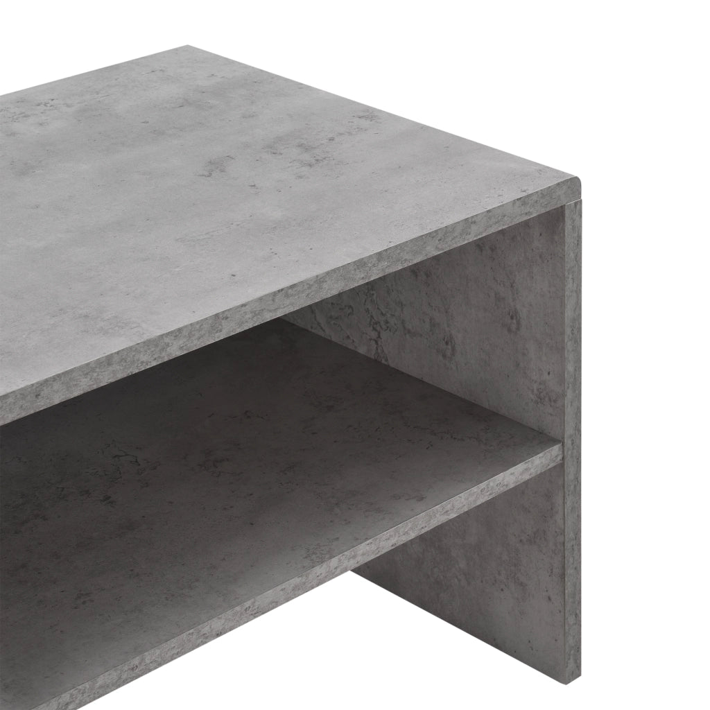 [en.casa] Tavolino da Caffè 100 x 40 x 40 cm Tavolino da Salotto con 1 ripiano Tavolino Basso - Effetto Cemento