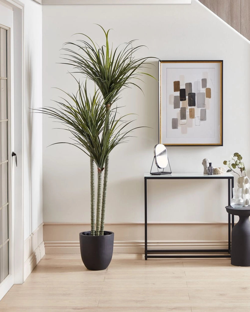 Dracaena artificiale in vaso in materiale sintetico verde 198 cm Accessorio decorativo per interni