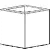 Vaso quadrato Cubo Fenice in resina da 65cm Bianco
