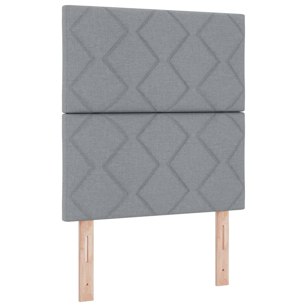 Letto a molle con testiera Grigio chiaro 200 x 80 cm Tessuto 3344331
