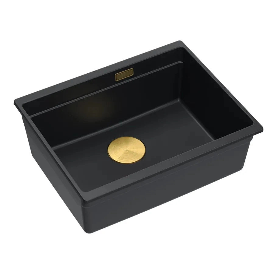 Lavello In Granito Logan 100 Black Tappo nero