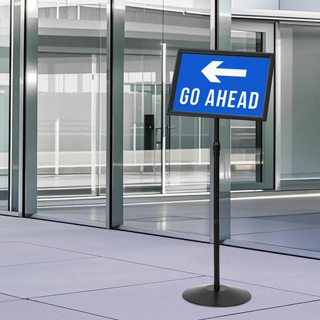 Supporto Poster a Piedistallo Argento a3 PVC e Acciaio 42020975