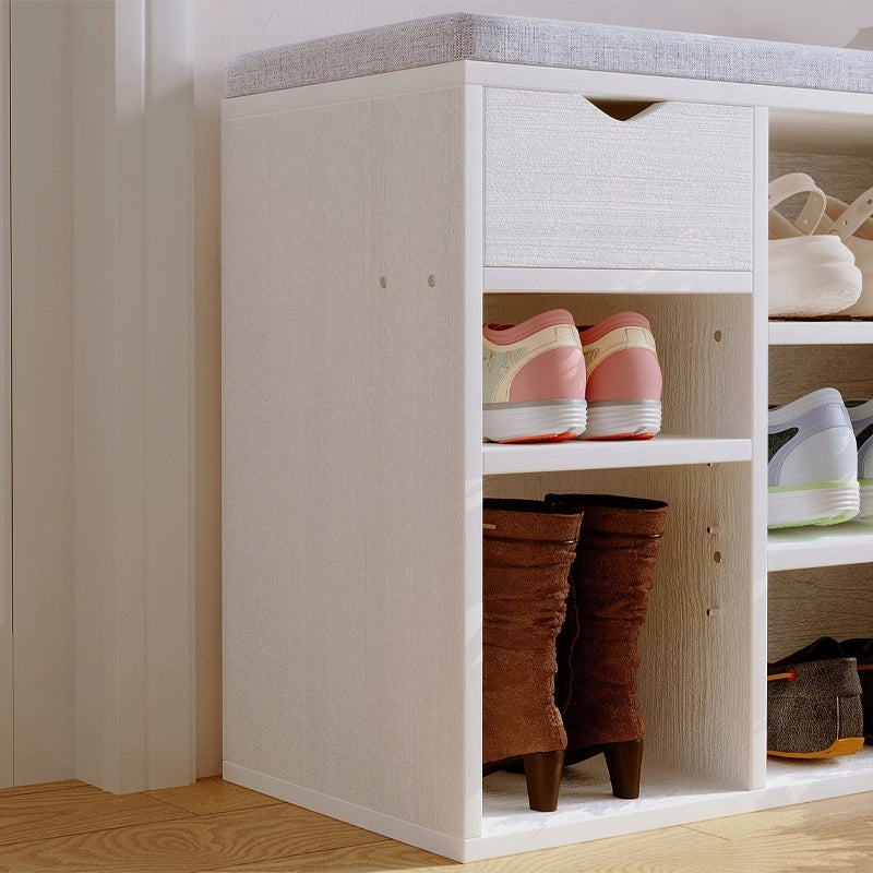ARMADIETTO PER SCARPE CON SEDUTA LOFT BIANCO PANCA INGRESSO MODERNO 100 CM