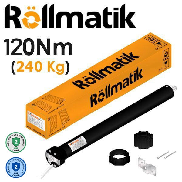Motore per tapparelle grandi 120 Nm - 240Kg (per rullo diametro 70mm) - Motore da 120 Nm
