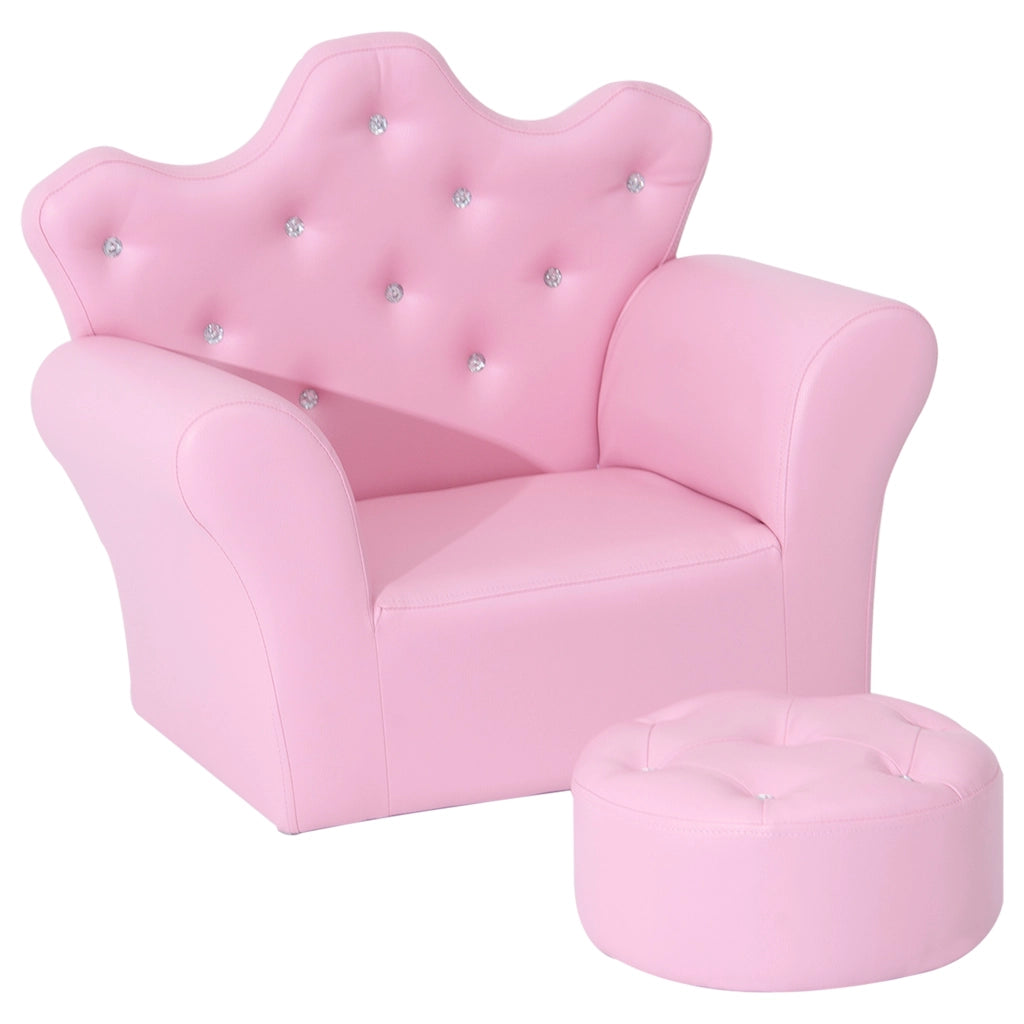 Divano 2 posti con pouf ¨C Minimal ¨C rosa