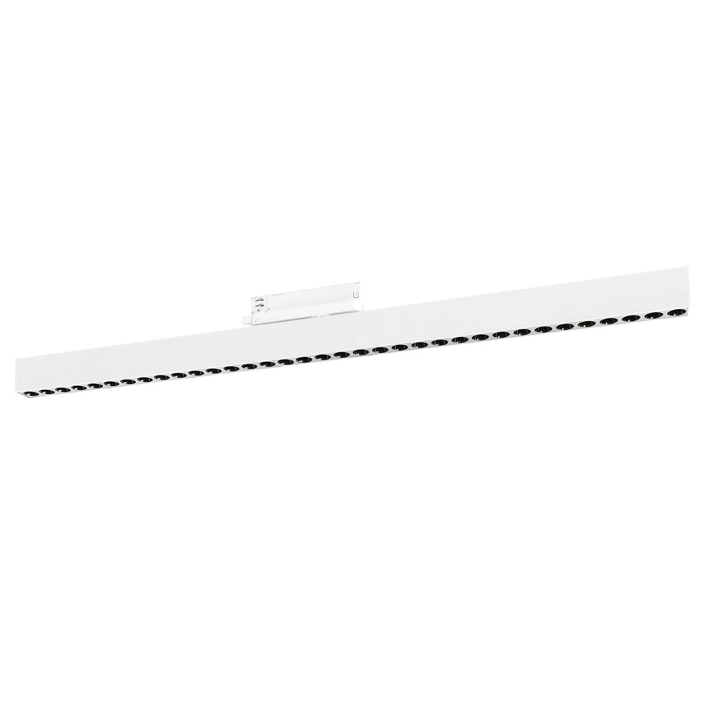 Reglette Led Antiabbaglio a Binario 48V 32W 2866Lm 4000K CRI>90 Fascio 38° IP20 - Alluminio Pressofuso Bianco - Gealuce