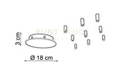 BASE-9R N Base a raggio d.18cm 9 luci nero opaco