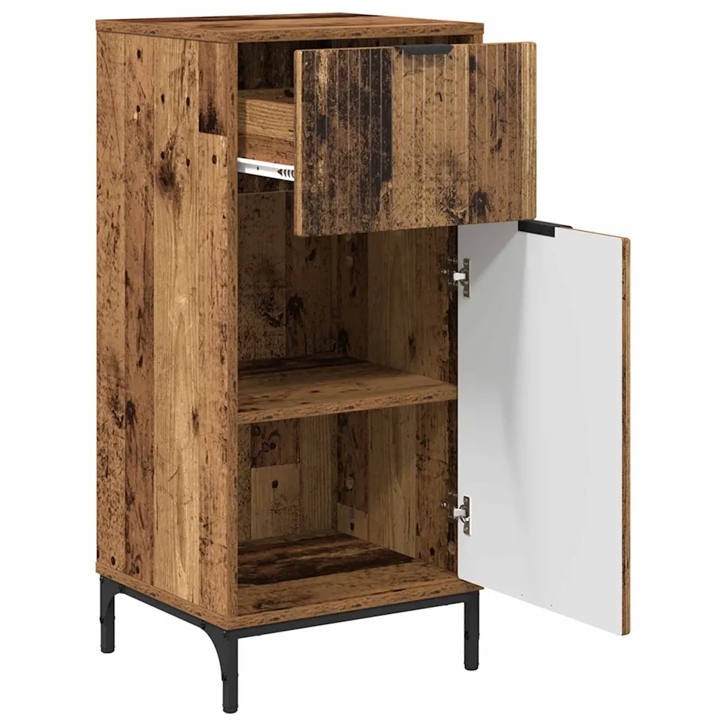 Set di mobili per il bagno con cassetto 2 pcs Legno vecchio 3393101