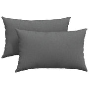 Cuscini da Divano 2 pz | Cuscini per sedie Grigio scuro 50 x 30 cm Tessuto