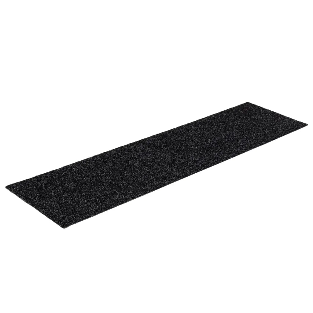 Tappetini per scale autoadesivi 15 pz | Gradini per Scale 76x20 cm neri rettangolari