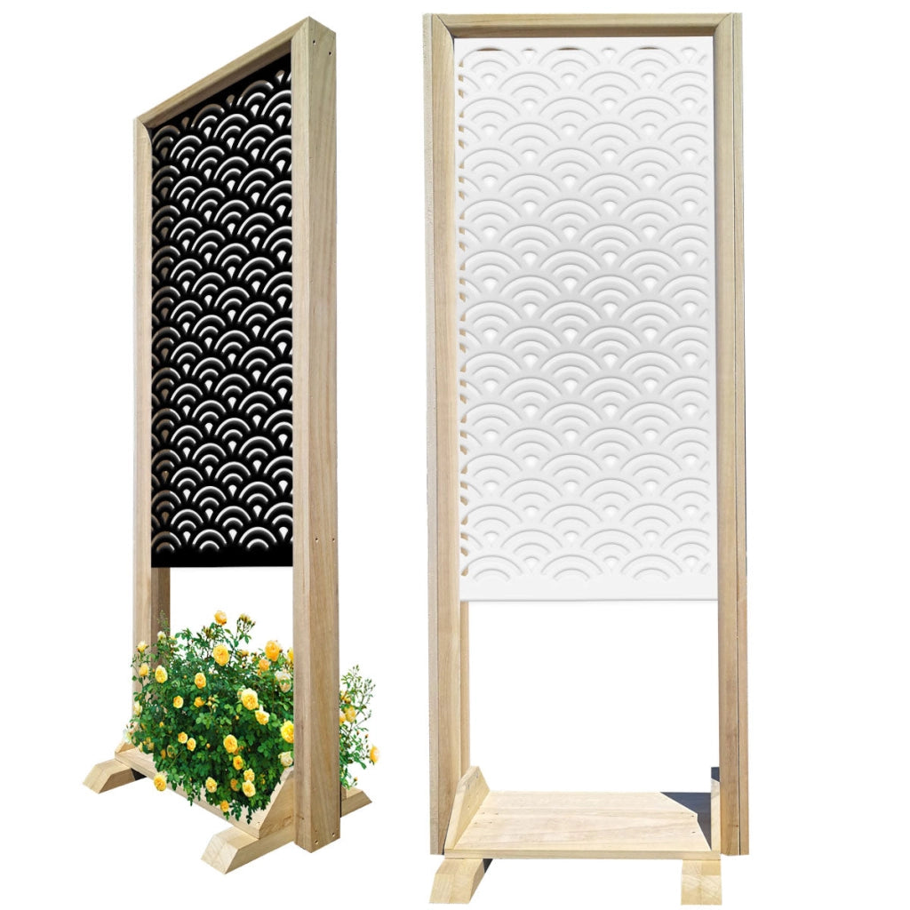 SUNNY - Separè - Paravento modulabile - 70x190cm - in Legno e PVC Colore: nero