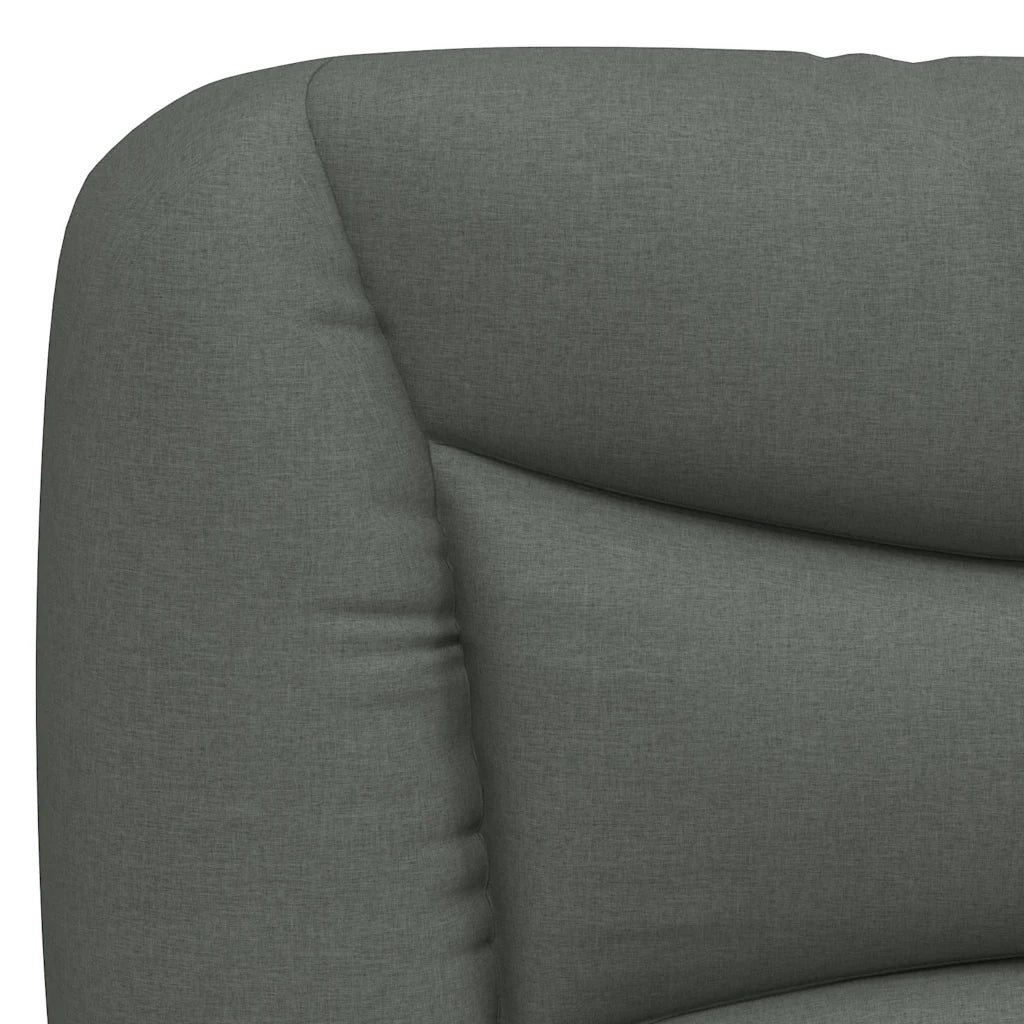 Letto matrimoniale | Letto per adulti | Giroletto senza Materasso Hvar Grigio Scuro 140x190 cm Tessuto