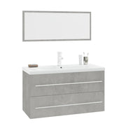 Set Mobili da Bagno | Armadio da bagno 3 pz Grigio Cemento