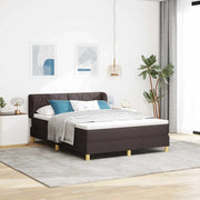Letto a molle con materasso Marrone Scuro 160 x 200 cm Tessuto 3340286