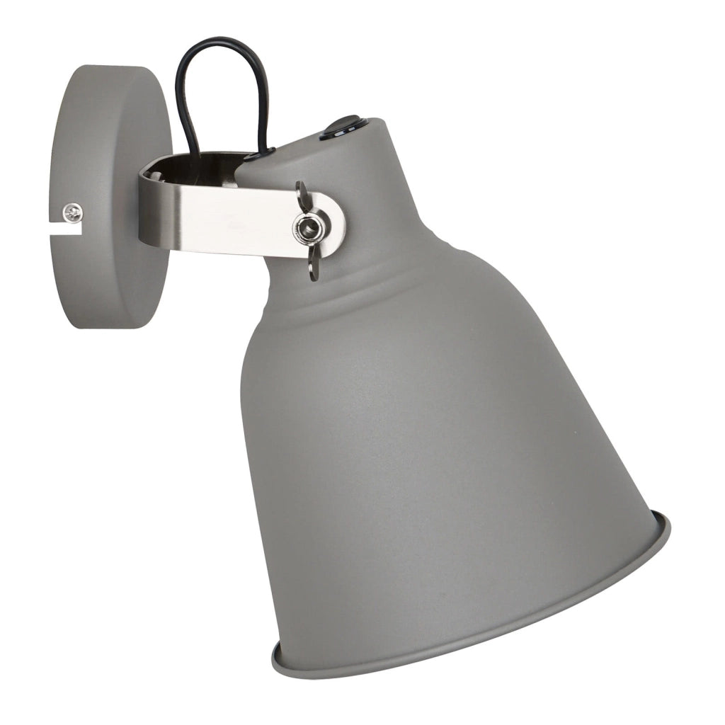 Italux Vidal applique industriale grigio E27 1 luce
