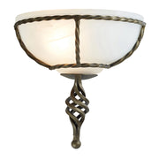 Applique Pembroke oro/nero vetro bianco Elstead 1xE27