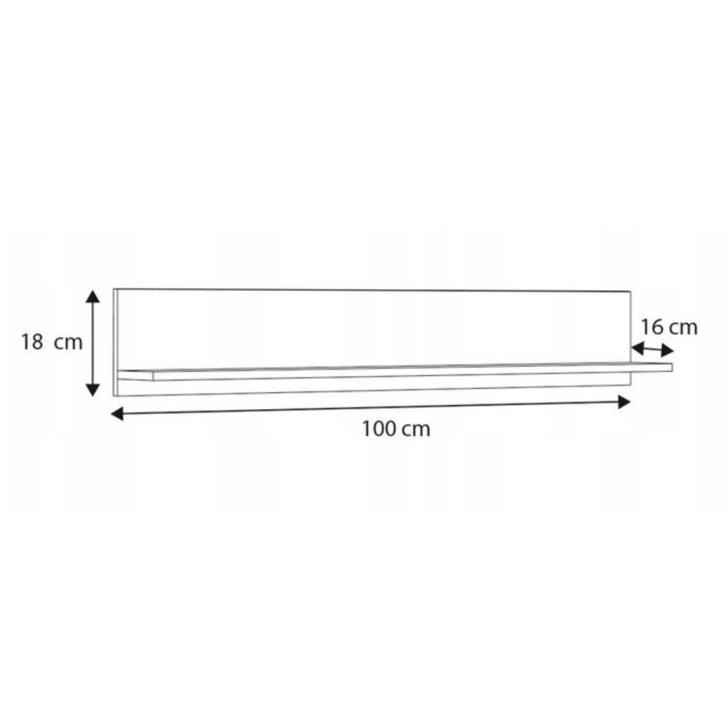 Mensola a parete SHELF 100 cm rovere Artisan e nero