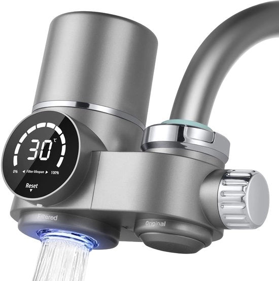 Filtro Acqua per Rubinetto con Display LED e Tecnologia UV per Uso Domestico