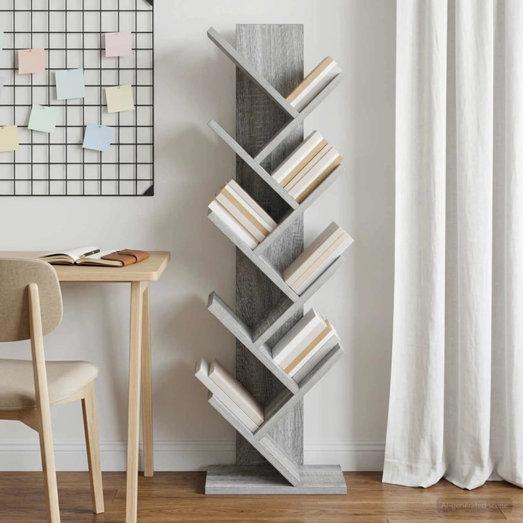 Scaffale da Libro ad Albero 6 Livelli 30 x 18 x 100 cm 8012377