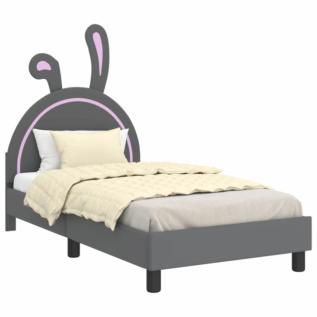 Struttura letto bambini con testata-Giroletto per bambini Grigio Chiaro 80 x 160 cm 157807