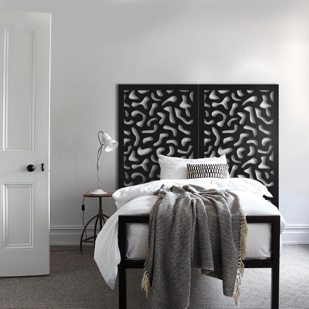 MACCHIE - Pannello in PVC traforato - Parasole Colore: nero, Misura: 73x148 cm