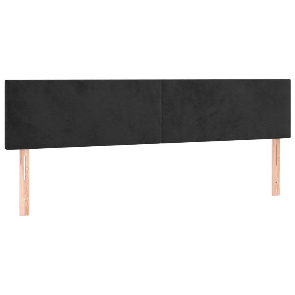 Letto a Molle con Materasso e LED Nero 200x200 cm in Velluto 3134305