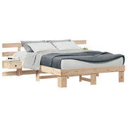 Letto matrimoniale | Letto per adulti | Struttura del letto Marrone 150 x 200 cm Pino massello