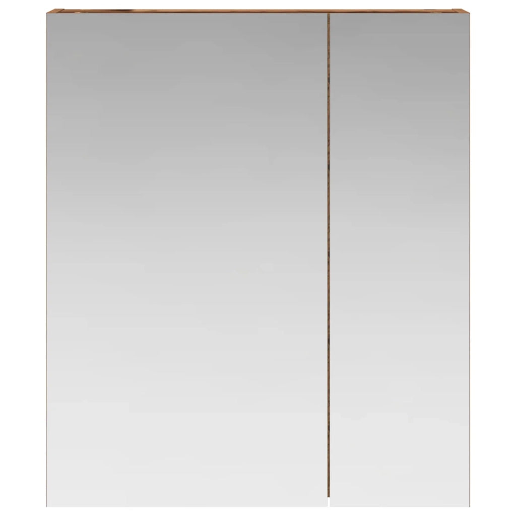 Mobiletto per specchio da Bagno | Armadio da bagno Legno vecchio 60 x 14,5 x 70 cm