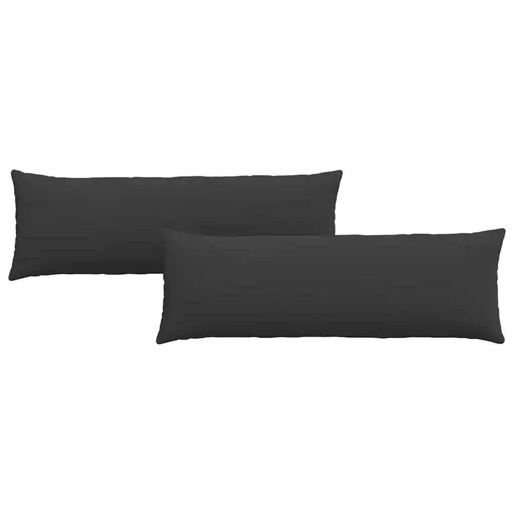 Cuscini da Divano 2 pz-Set di 2 Cuscini per Sofa Nero 120 x 40 cm Tessuto 219656