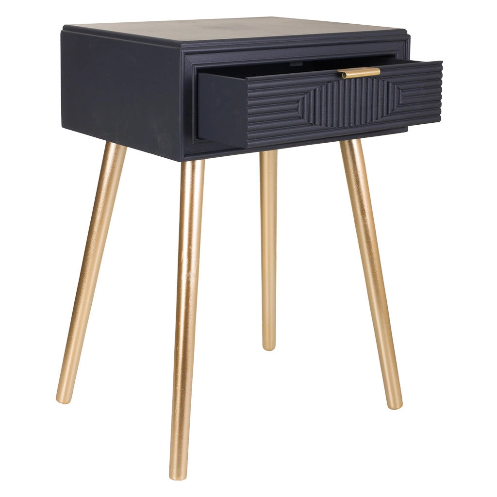 Tavolo in legno grigio scuro 47x39x67h