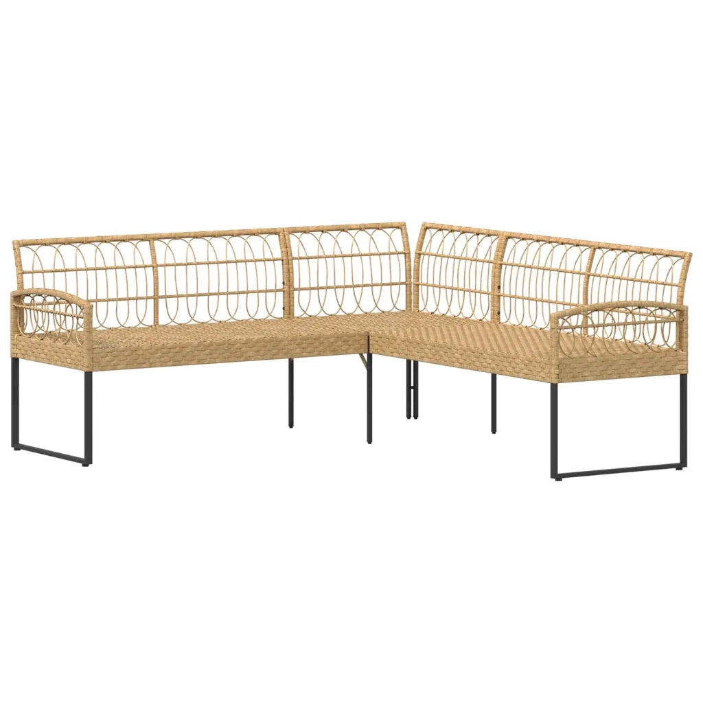 Set di Divano da Giardino con cuscino 2 pcs Naturale