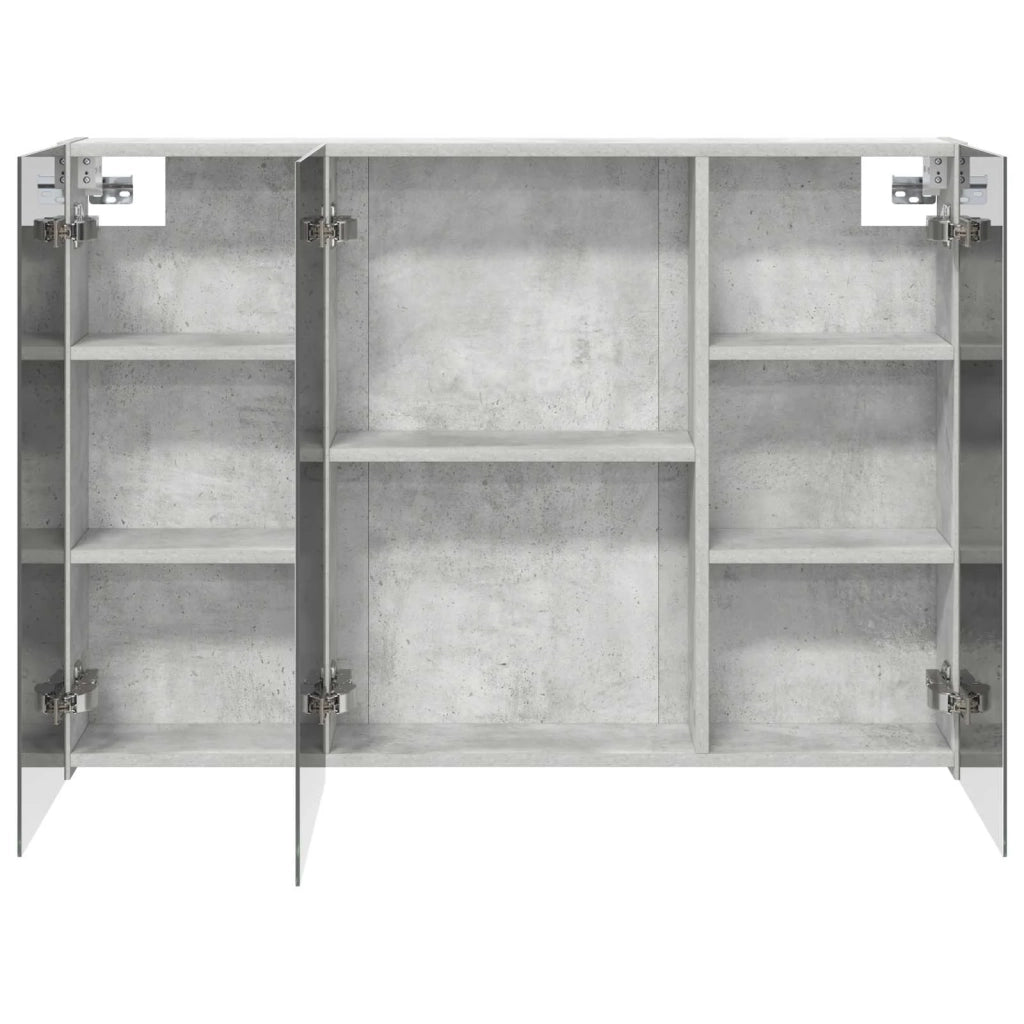 Mobiletto per specchio da Bagno | Armadio da bagno con lo scaffale Grigio cemento