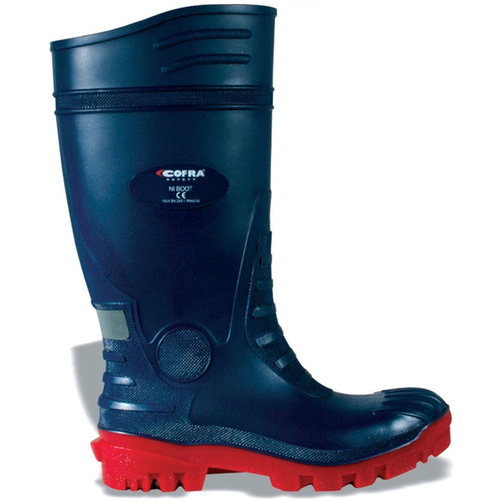 Trade Shop - Stivale Blu S5 Typhoon Cofra Da Lavoro Antinfortunistica Gambale: Pvc Ergo Cofra -    46