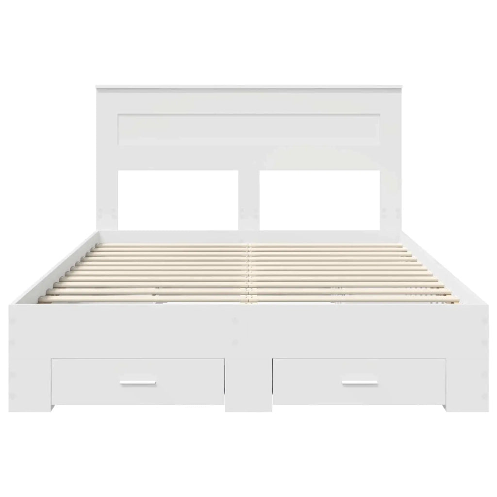 Struttura del letto Bianco 160 x 200 cm Legno multistrato 3409966