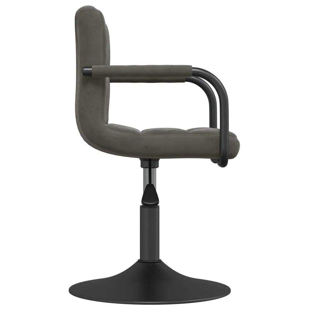 Sgabello da Bar Grigio Scuro in Velluto 334607