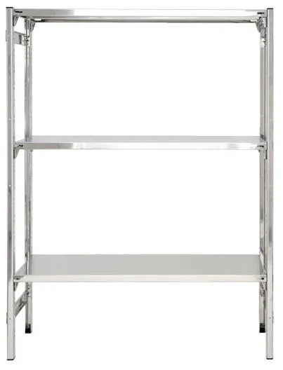 Scaffale in acciaio inox con ganci cm. 130x30x150h