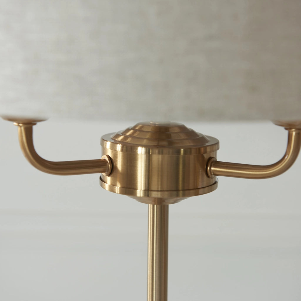Lampada da tavolo Highclere 3 luci ottone vintage E14